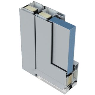 Haustür Aluminium BEW E 1163 Motivglas 1