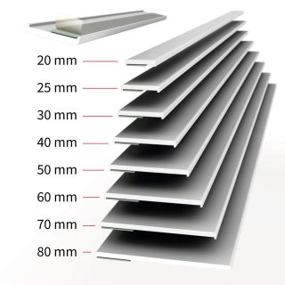 Abdeckleiste 6 Meter Flachprofil weiß