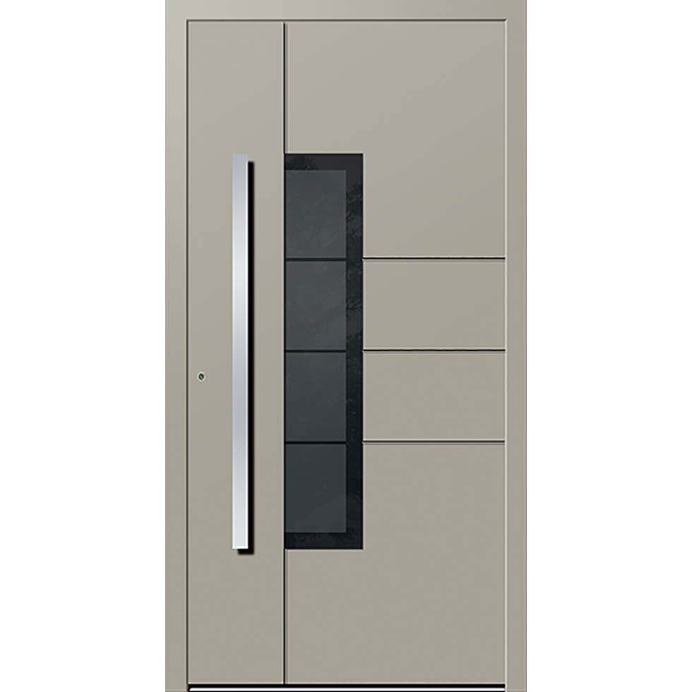 Haustür Aluminium BEW E 1163 Motivglas 1