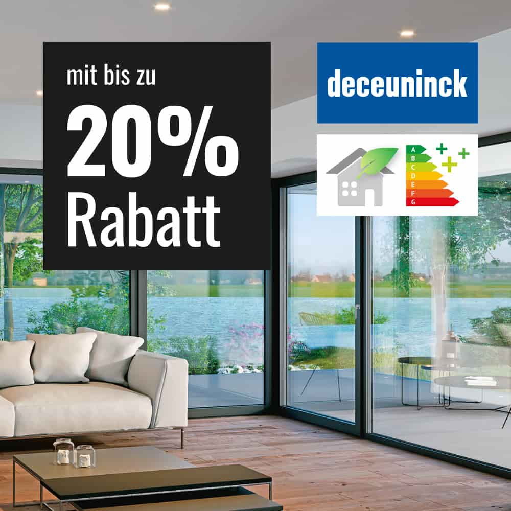 20% Rabatt auf Deceuninck Kunststofffenster
