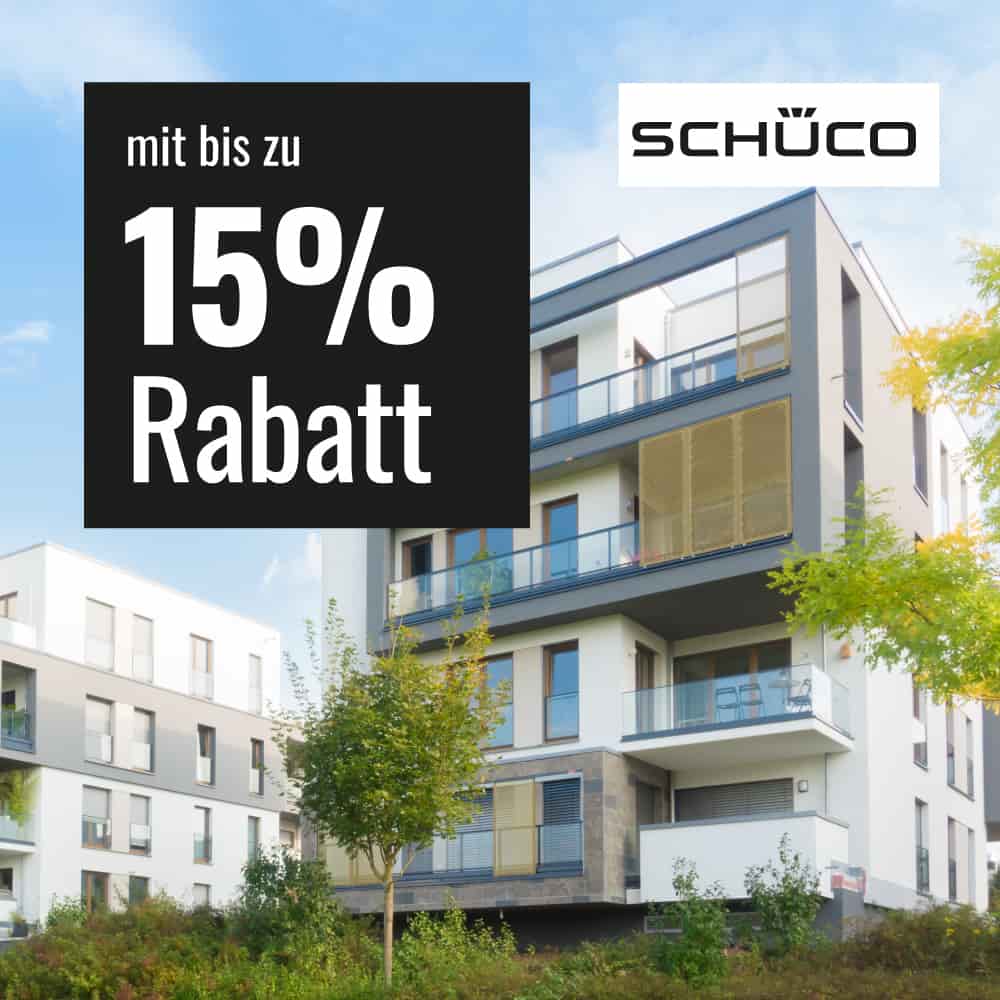 15% Rabatt auf Schüco Kunststofffenster