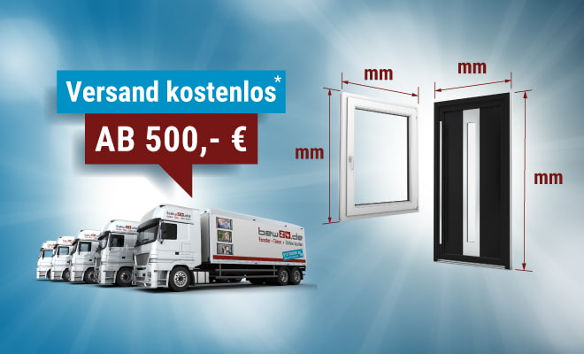 Kostenloser Versand ab 500,- €